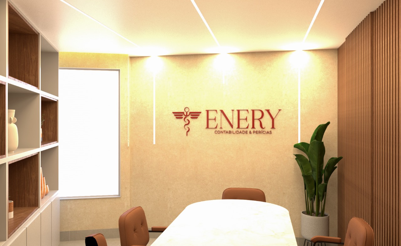 Sala de reunião do escritório Enery Contabilidade e Perícias em Goiânia